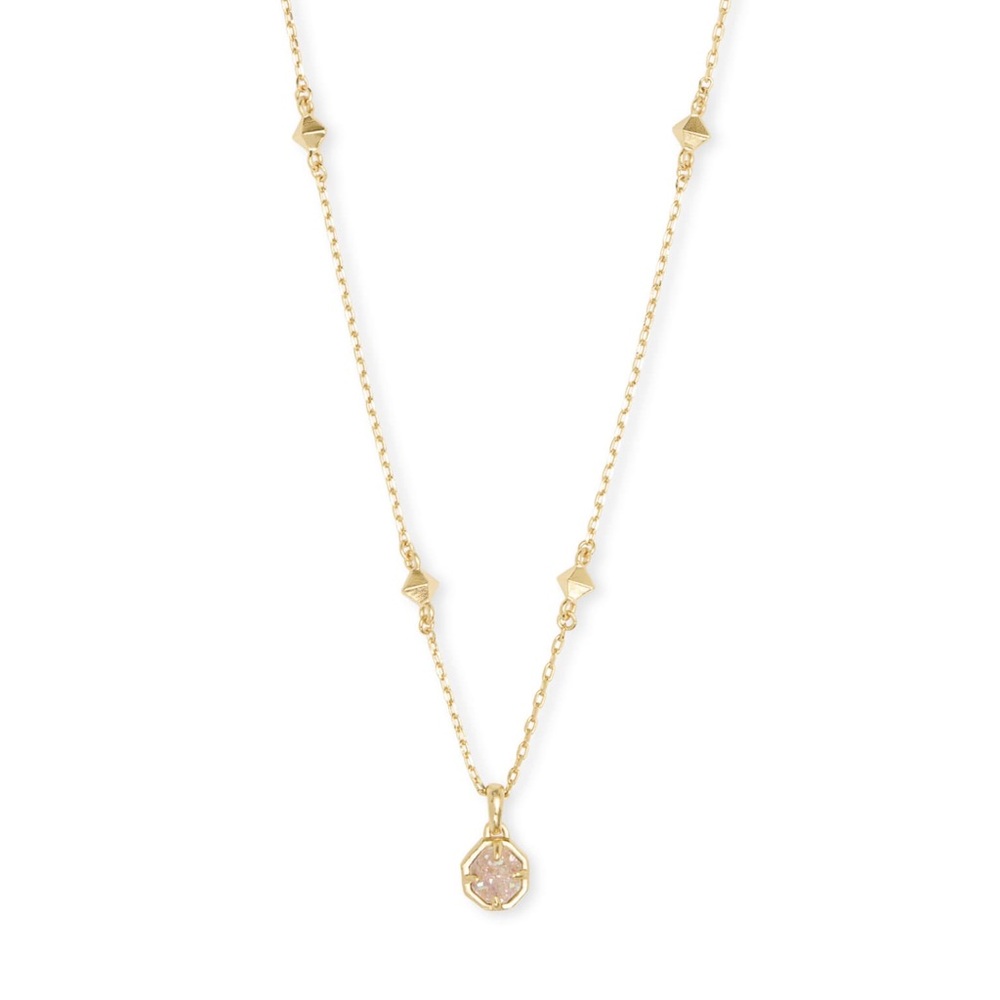 Kendra Scott Nola Gold Necklace with Drusy Pendant